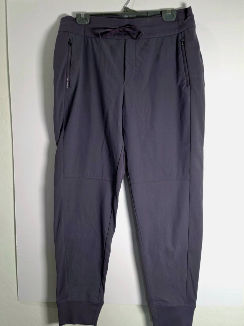 Athleta Headlands Hybrid Trek Jogger Pants Womens 14, Gray/Purple, Zip Pocket